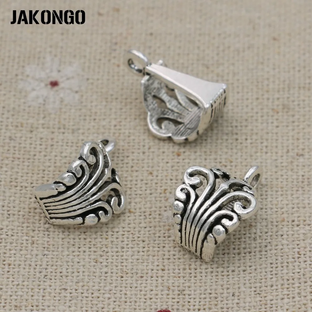 20 шт. посеребренные бусины JAKONGO для изготовления ювелирных изделий браслетов и