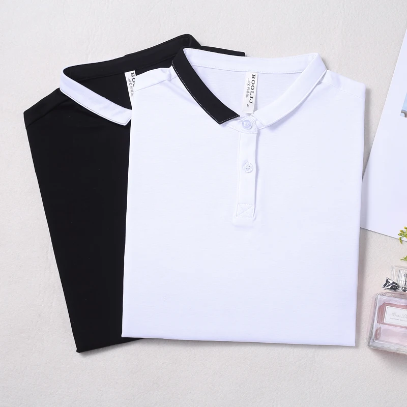 Новые женские рубашки поло с коротким рукавом повседневные футболки хлопковые