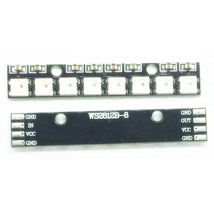 8 битный WS2812 5050 RGB светодиодный Встроенный полноцветный драйвер фонарь макетная