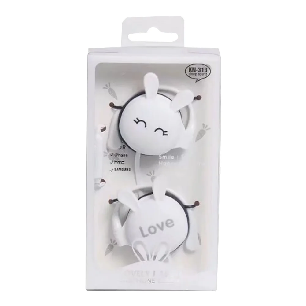 Наушники для мобильного телефона с заячьими ушками детская стерео Портативная