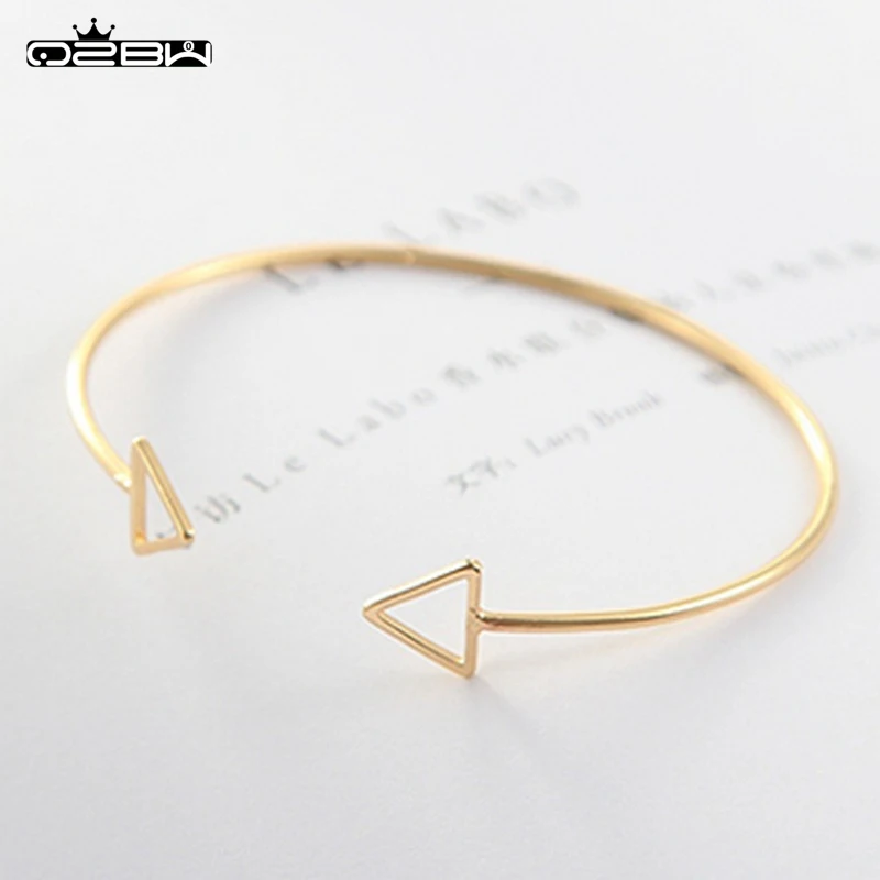 Новые Простые Стили Геометрии Открыть Браслеты Полые Треугольник Квадрат