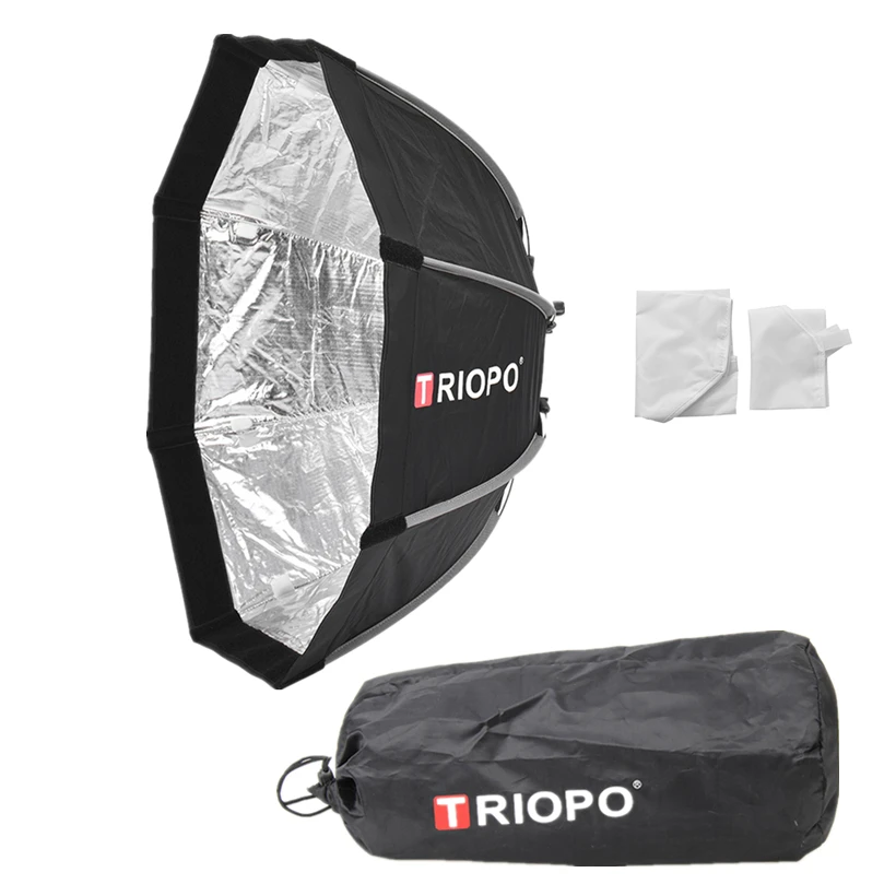 Портативный восьмиугольный зонт софтбокс Triopo 65 см с креплением Bowens + сумка для