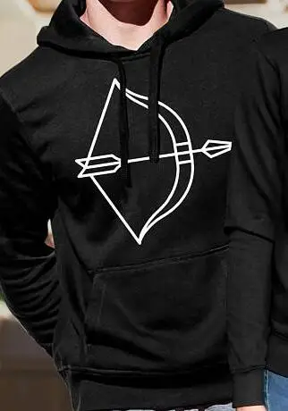 Arrow print -- black Parcher толстовки его и ее пуловер Love Arrow пара подходящая Футболка модная одежда Графический джемпер сердце подарок Топ - Цвет: Arrow print -- black