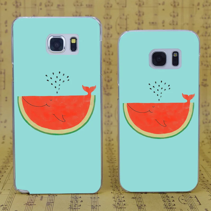 Dream Фокс b4306 арбуз КИТ плоские прозрачные Жесткий Чехол для Samsung Galaxy S 4 5 6 7 8 мини Edge