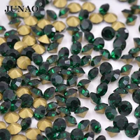 ss 6 8 10 12 16 20 30 dark green glass crystals point back rhinestones nail gems round crystal stones pointback crystal chaton