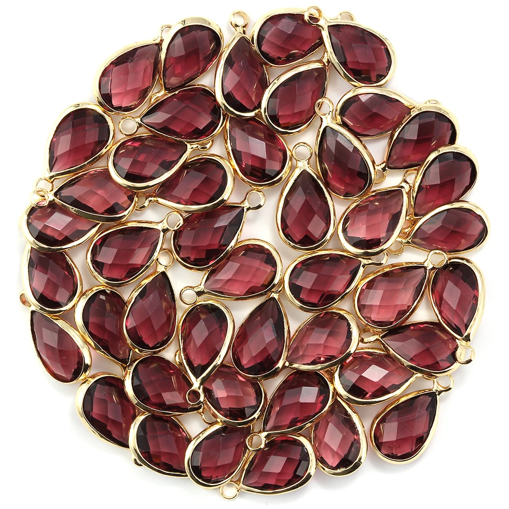 Yishan 5pcs/lot Colorful Crystal Glass Beads 15*8mm Drop Shape Handmade DIY Bracelet Jewelry Accessories Making EY6136 | Украшения и