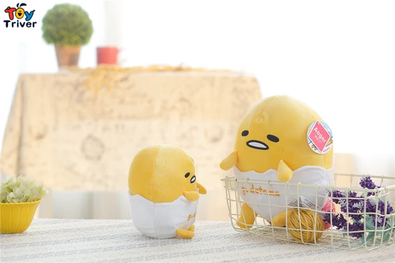 Yellow Gudetama Lazy Egg Yolk Brother плюшевая игрушка Triver Мягкая кукла для детей подарок на день рождения декор дома магазина Прямая