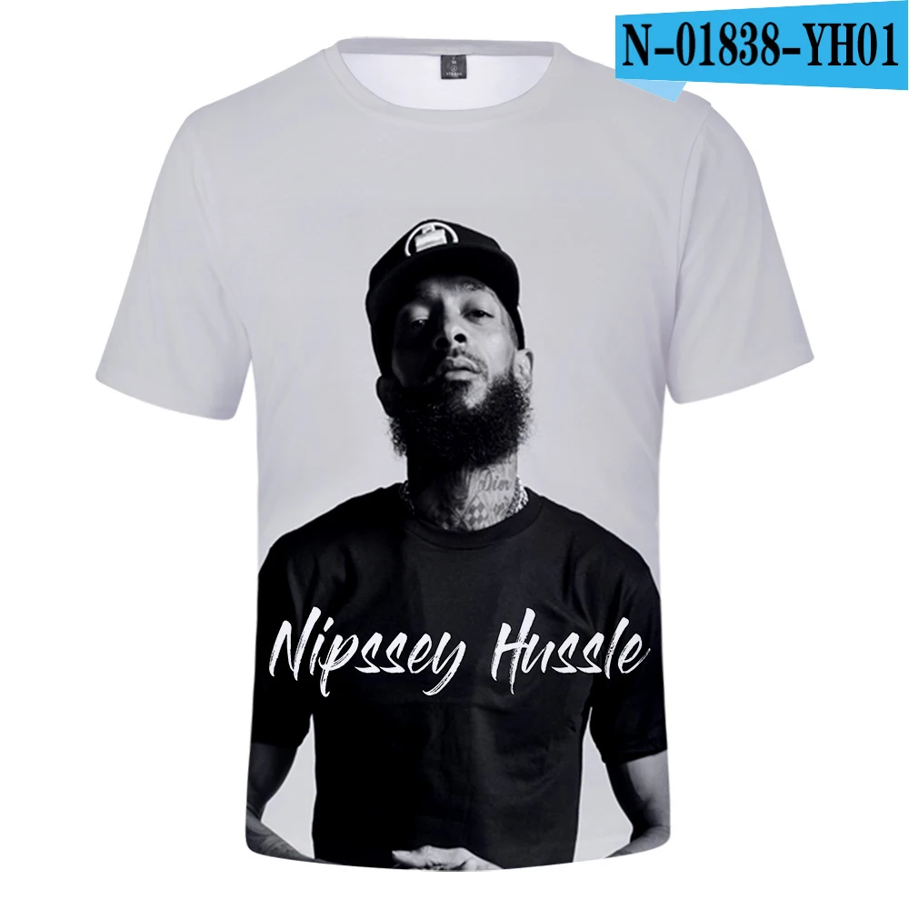 D Nipsey hussle футболка уличная Harajuku 3D футболка мужская одежда короткий рукав Kpop топы тройники размера плюс уличный стиль - Цвет: D