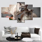 Декоративная картина, современная домашняя рамка для гостиной, прекрасный кот-муппет, Hd, Настенная картина на холсте, Модульная картина, постер