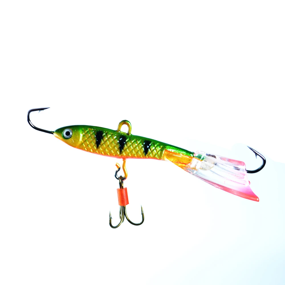 FISH KING1PC 12 г 70 мм 3D глаза 10 цветов зимняя ледяная жесткая приманка для рыбалки