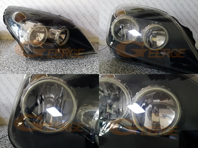 Для OPEL Astra H 2004 2005 2006 2007 pro-Facelift галогенные фары отличное Ультра яркое освещение COB комплект светодиодов «глаза ангела»
