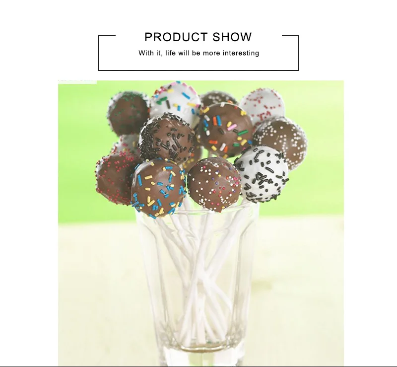 Sweettreats 50 штук торт Поп палочки(10,1 см