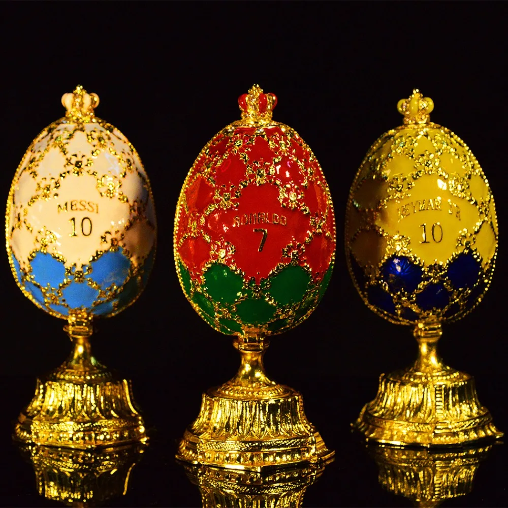 

QIFU New Arrive Best Gift Russia Football Star Style Faberge Egg