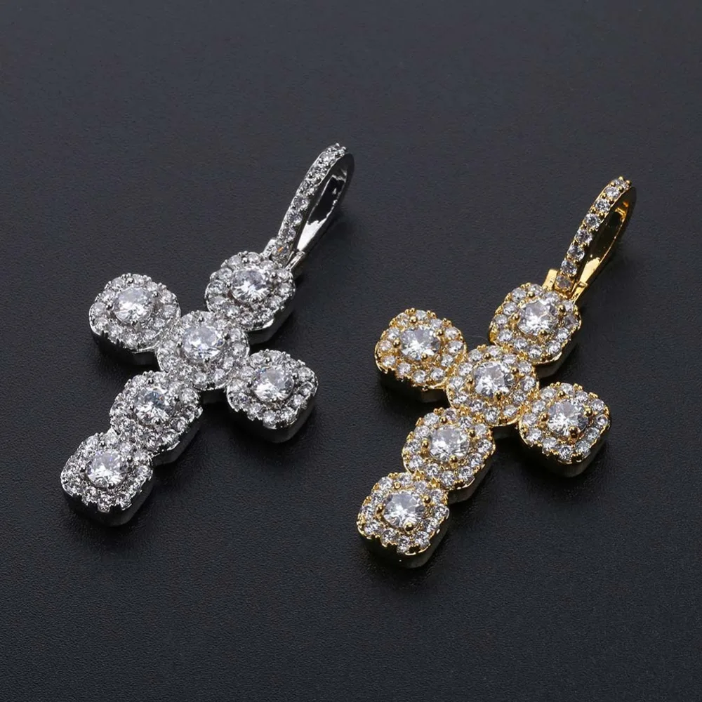 JINAO Новая модная подвеска крест ожерелье кубический циркон Iced Out цепь хип хоп ювелирные изделия для мужчин женщин Подарки