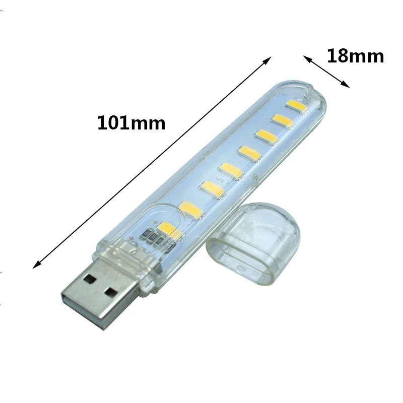 USB Led лампа Мини Портативный Яркий книжный светильник с 8 светодиодами лампа для чтения для внешнего аккумулятора ПК ноутбука Luminaria аварийный ночной Светильник s