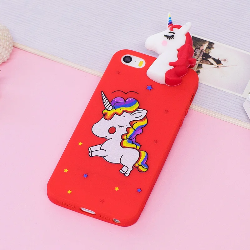 Чехол для iPhone 5s SE чехол 5 с 3D рисунком панды Единорога iPhone5s s 5SE задняя крышка 5S |