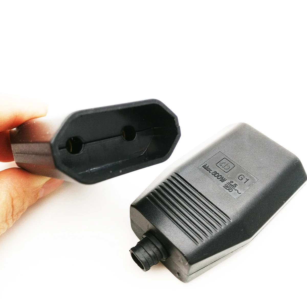 Европейский 2 Pin DIY Rewireable розетка ЕС CEE7/16 2 контактный разъем «Мама», черный/белый одобрено немецкой электротехнической асоциацией выходным гнездом
