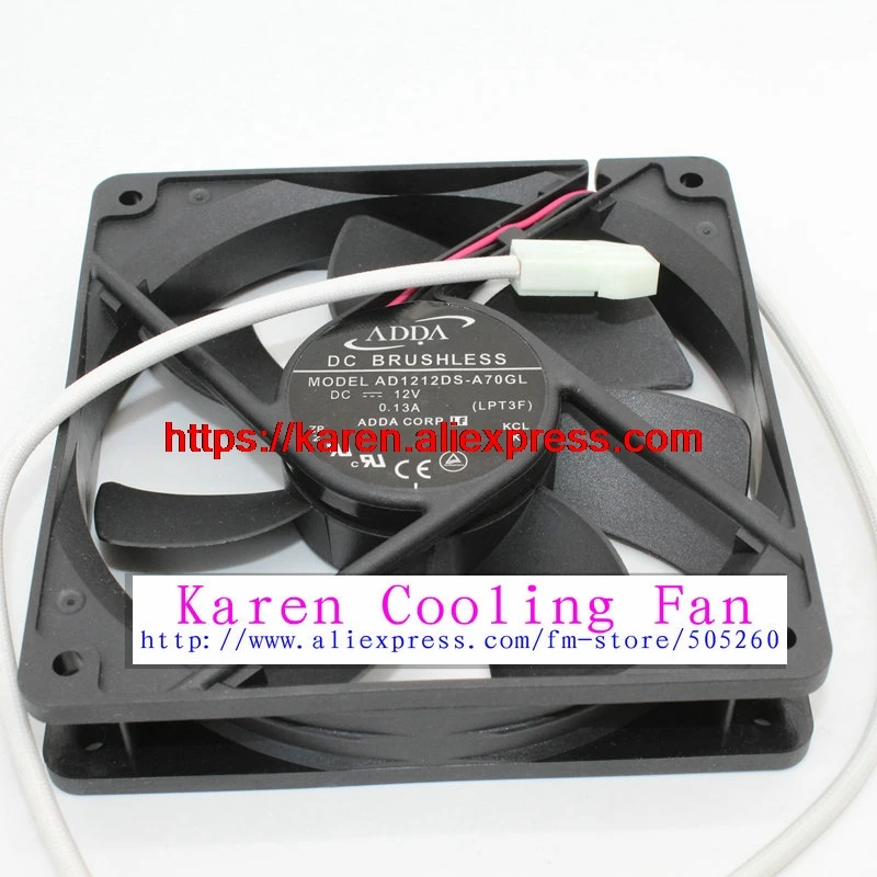 Новый Оригинальный ADDA AD1212DS A70GL DC12V 0.13A 120*120*25 мм 12 см 12025 вентилятор охлаждения
