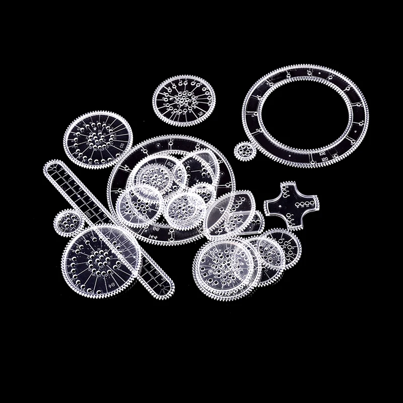 

22pcs Drawing Toys Set Spiral Designs Educational Toys Creative Drawing Toys for Kids Plastic Drawing Accessories