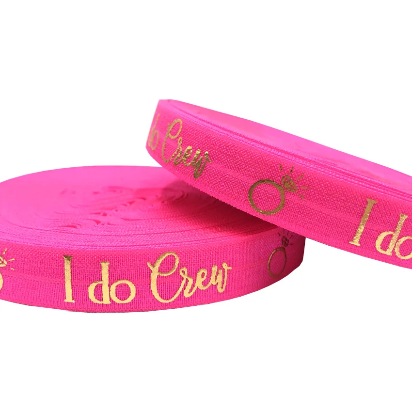 10 ярдов 5/8 'ཋ мм'' I DO "и" я делаю Crew'' и бриллиантовым принтом на голову