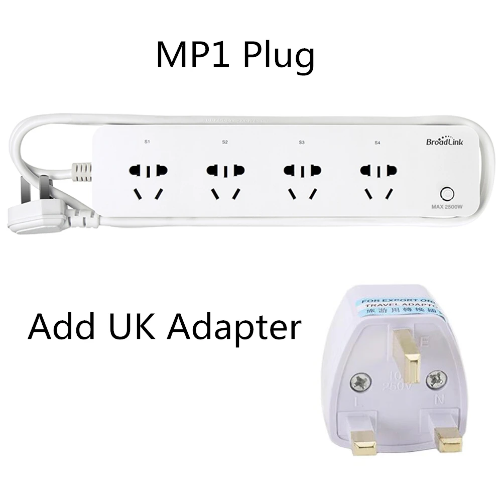 Broadlink силовая полоса MP1 WiFi умная розетка 4 гнезда AU UK US EU адаптер APP пульт дистанционного управления 250В 10А 2500 Вт 1,5 м дорожная силовая полоса