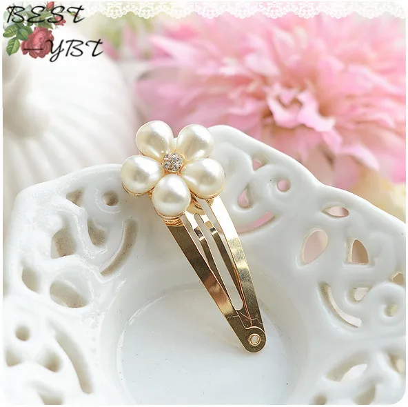 Жемчужный Цветок Корона Золотая шпилька для девочек аксессуары волос детская