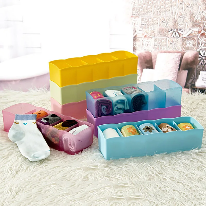 5 ящик с сеткой сортировочная Коробка органайзер для нижнего белья галстуков