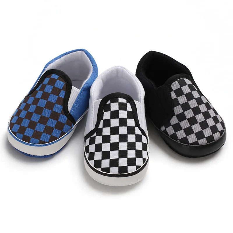 0-18Months 2019 Newborn Baby Boy Girl Casual Shoes Fashion Soft Sole Canvas Trainers Unisex Flat Plaid | Мать и ребенок