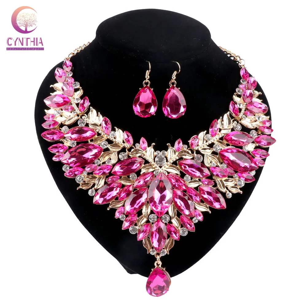 Модные ювелирные изделия цвета шампань кубический цирконий Белый Кристалл