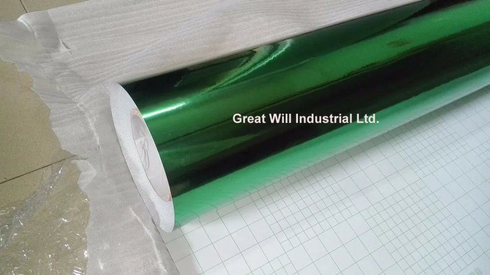 3 слойная зеленая хромированная зеркальная виниловая пленка для автомобиля