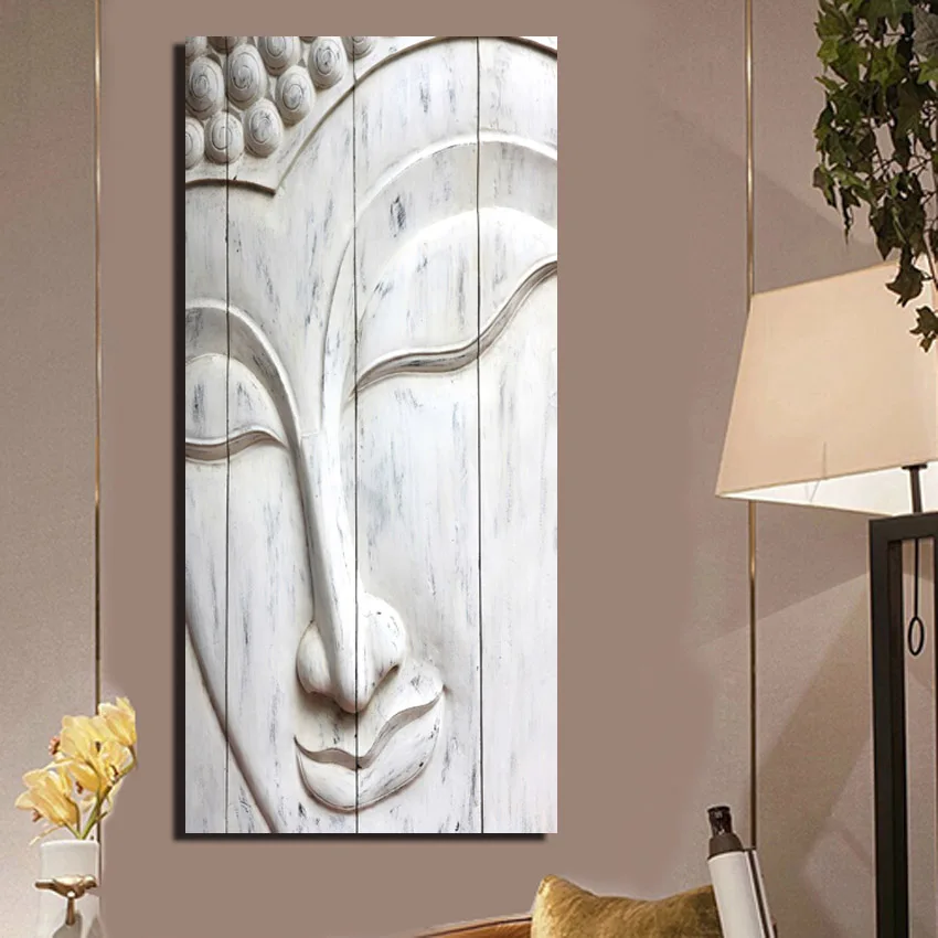 1 панель на холсте статуя Будды живопись настенное искусство домашний декор