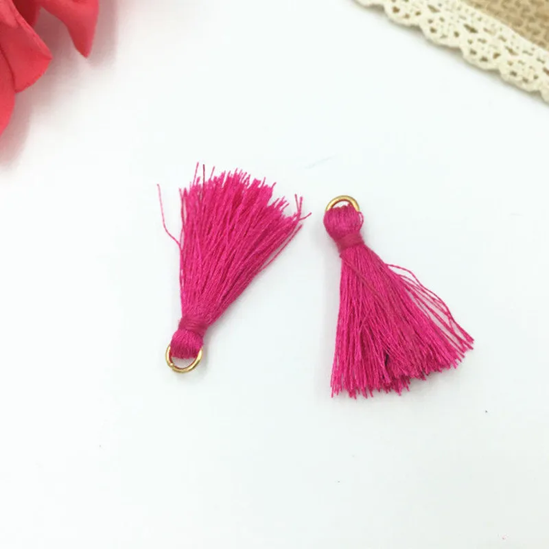 Rose red-40PCS DIY 40 шт шелковые кисточки кулон сумка серьги ювелирные изделия брелок аксессуары 35 мм - Цвет: Rose red-40PCS