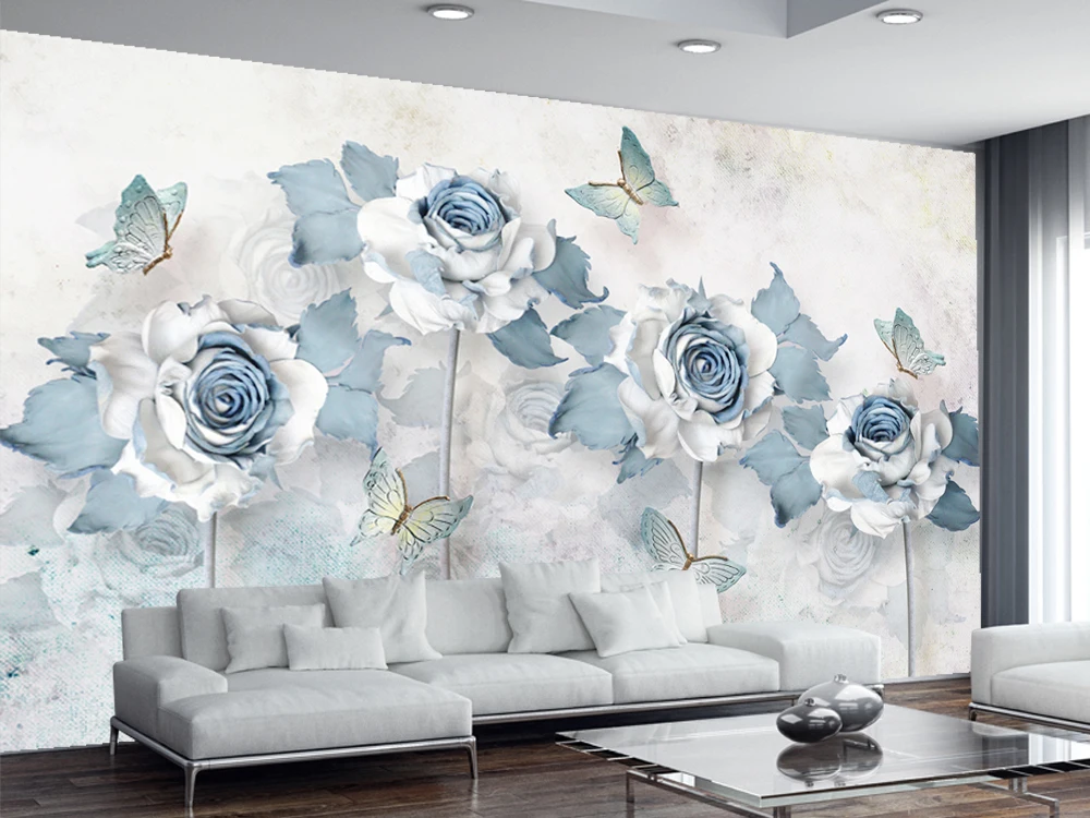 Пользовательские 3d настенные фрески обои Лотос гостиная кровать домашний Декор