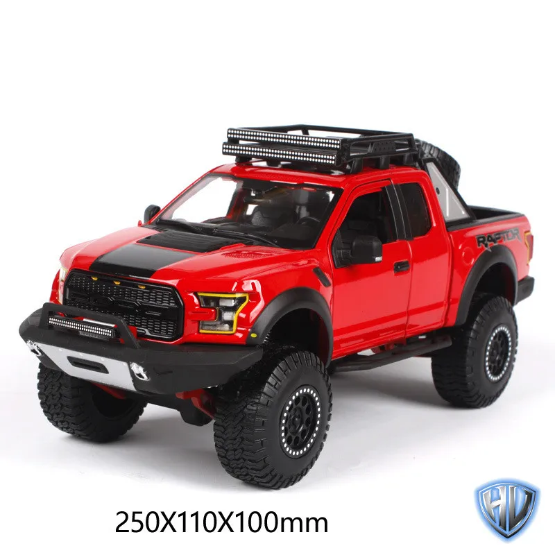 Высокое качество 1:24 2017 Ford F150 звукосниматель Раптора сплава Модель автомобиля