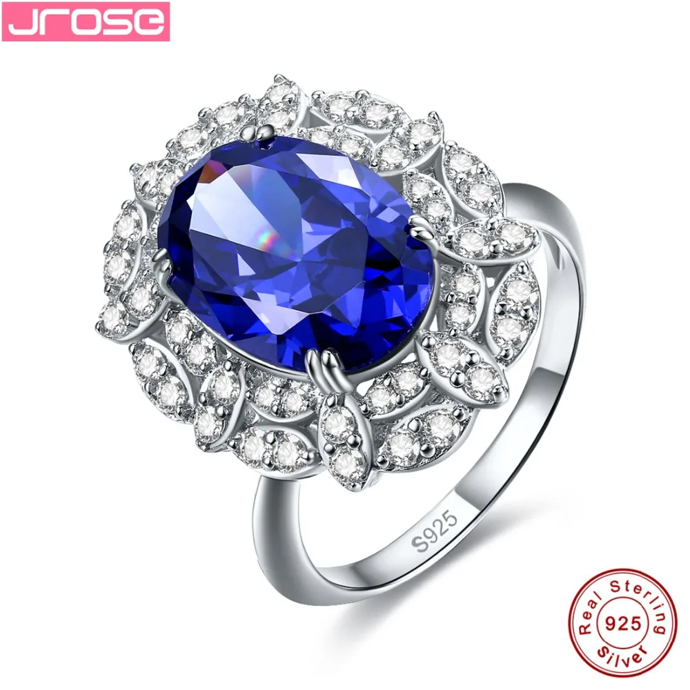 Jrose оптовая продажа роскошное кольцо из стерлингового серебра 925 пробы с овальным