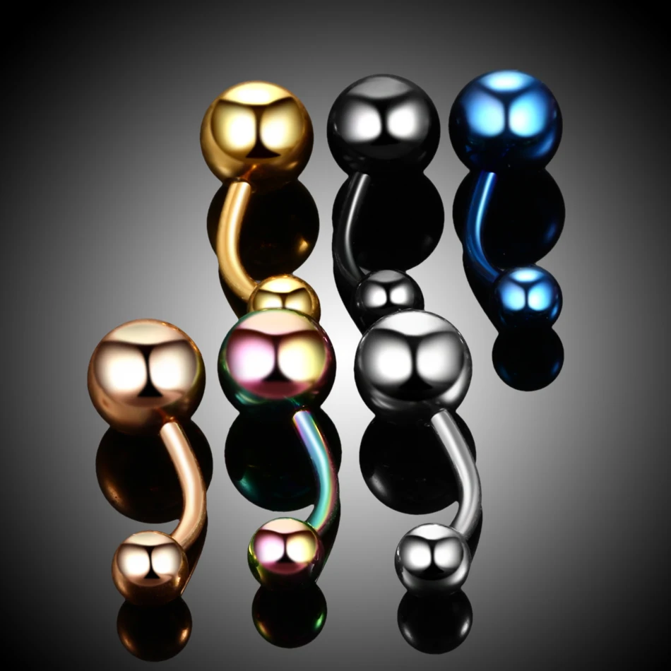 Новинка 6 шт./лот нержавеющая сталь номбрил пирсинг болтается на кнопках для