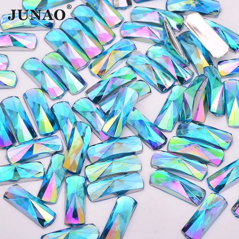 JUNAO 6*16 мм красные стразы AB Кристалл с плоской задней стороной акриловые