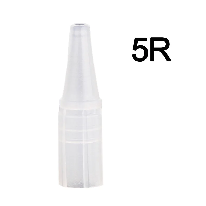 100 pcsTattoo иглы кепки и Совет 1R, 3R, 5R, 5F, 7F на выбор для постоянного макияж бровей и губ красота машины иглы шапки максимальный размер