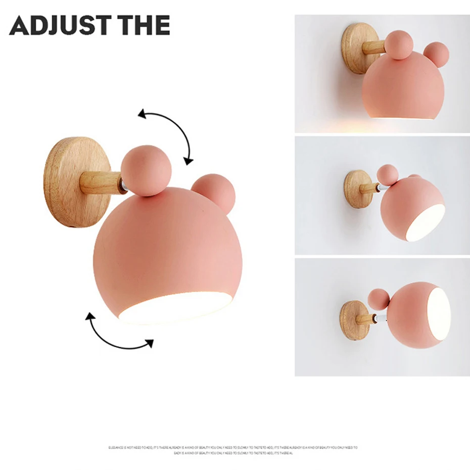 Светодиодный настенный светильник современная деревянная лампа в скандинавском