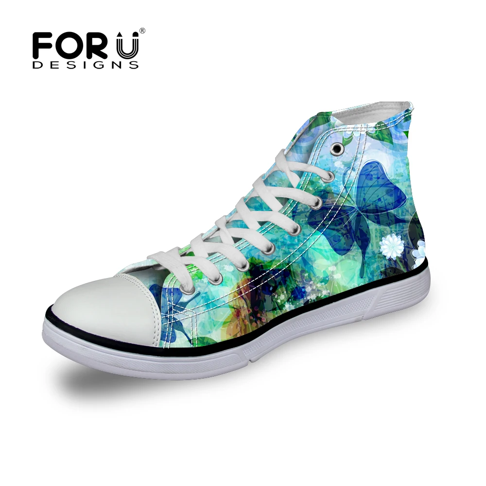 FORUDESIGNS/ г. Осенняя модная женская обувь из нескольких вулканизированных материалов Повседневная Женская парусиновая обувь с высоким берцем на шнуровке для женщин, женская обувь на плоской подошве