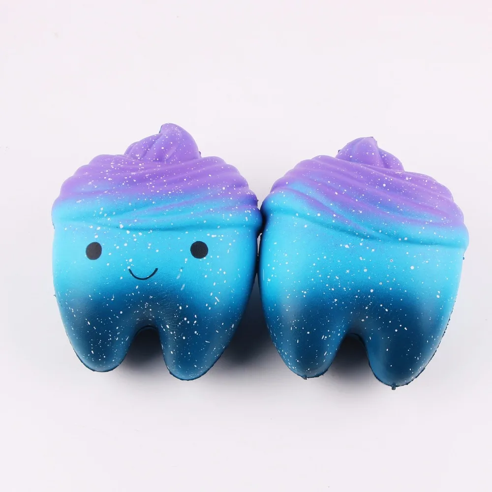 Squishy замедлить рост Jumbo kawaii Мультфильм зубы приколами розыгрыши игрушки Хлюпать