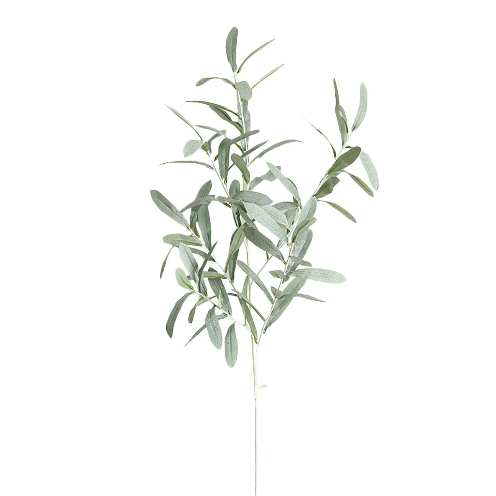 Прямая поставка искусственные оливковые листья зеленые ветви растений гирлянда