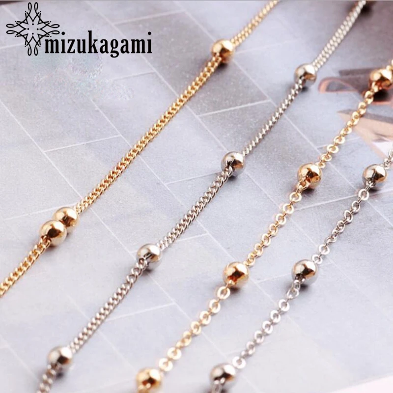 

Alloy Beads Tassel Fine Chain Golden 10 Meter/lot For DIY Fashion Tassel Drop Earrings Jewelry Making Accessories
