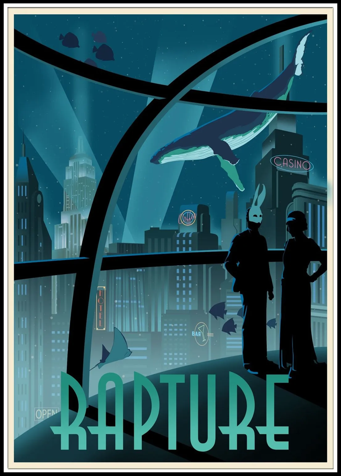 Плакат Bioshock Rapture видео игра Постеры фильма белая бумага Картина Настенная картина для гостиной украшение дома - Цвет: 8