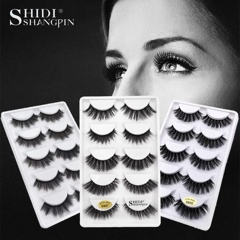 5 пар ресниц толстые 3d норковые ресницы ручной работы накладные естественные