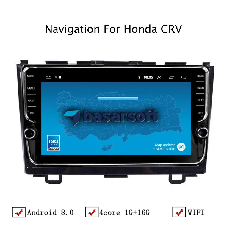 9 &quotAndroid 8 1 автомобильный gps навигатор для Honda CRV 2007 2011 Автомагнитола стерео