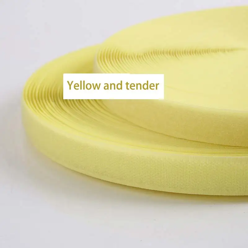 yellow 20mm 2meter 2 метра пара 20 мм Красочные крюк и петля крепежная лента без клея крючки velcros шитье-на волшебном поясе липкий DIY ремесло поставки - Color: yellow 20mm 2meter
