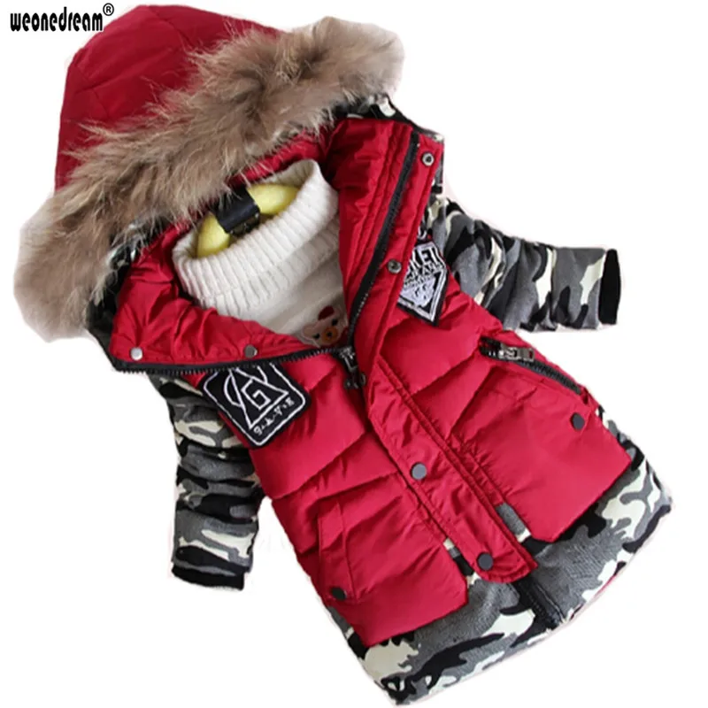 WEONEDREAM/Новая парка для мальчиков детские зимние куртки теплая одежда Детский