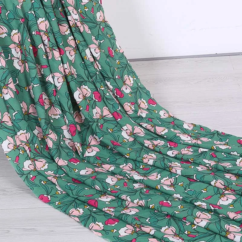 Шифоновая ткань, летнее платье, шифон, пузырьковая пряжа, пэчворк, Париж, бисерная ткань, Солнцезащитная ткань, полиэстер, ткань с цветочным принтом, шифон