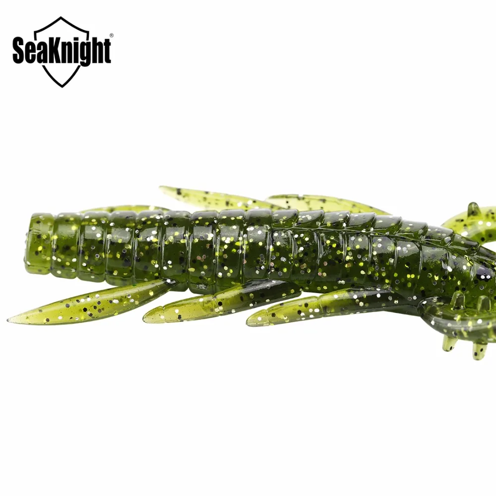 Seaknight SL019 24 шт. мягкие приманки для рыбалки 101,5 мм 4 в 10 г реалистичные искусственный Карп резиновые приманки мягкая креветка, австралийский окунь приманка